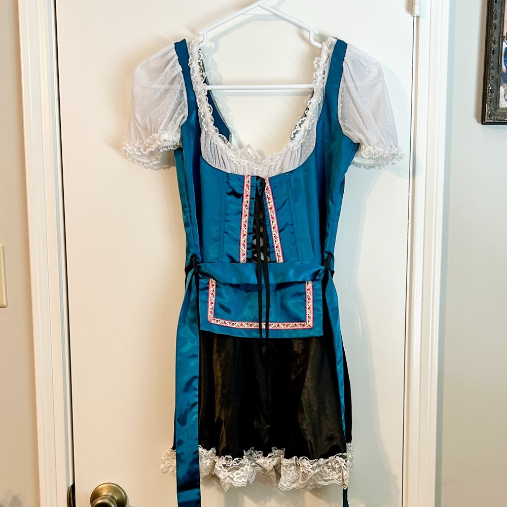 Blue and Black Dirndl Beer Girl Halloween Costume